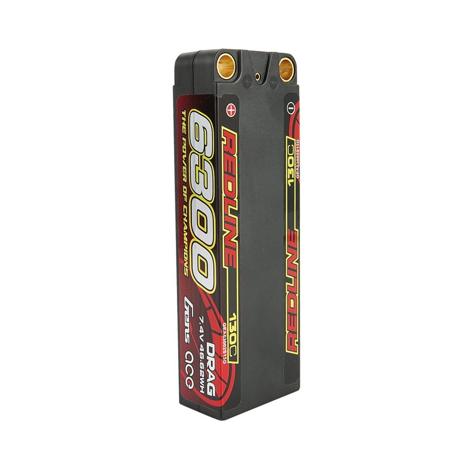 Gens Ace Redline Series 6300mAh 7.4V 130C 2S2P HardCase Lipo Battery
