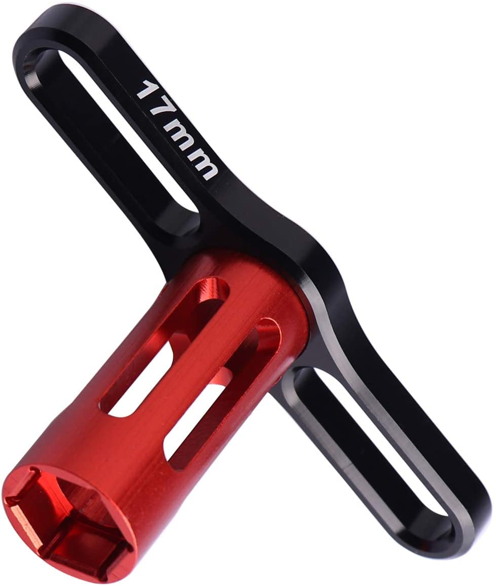 17mm Wheel Hex Sleeve Wrench For 1/8 Scale RC Cars Tires(Red)