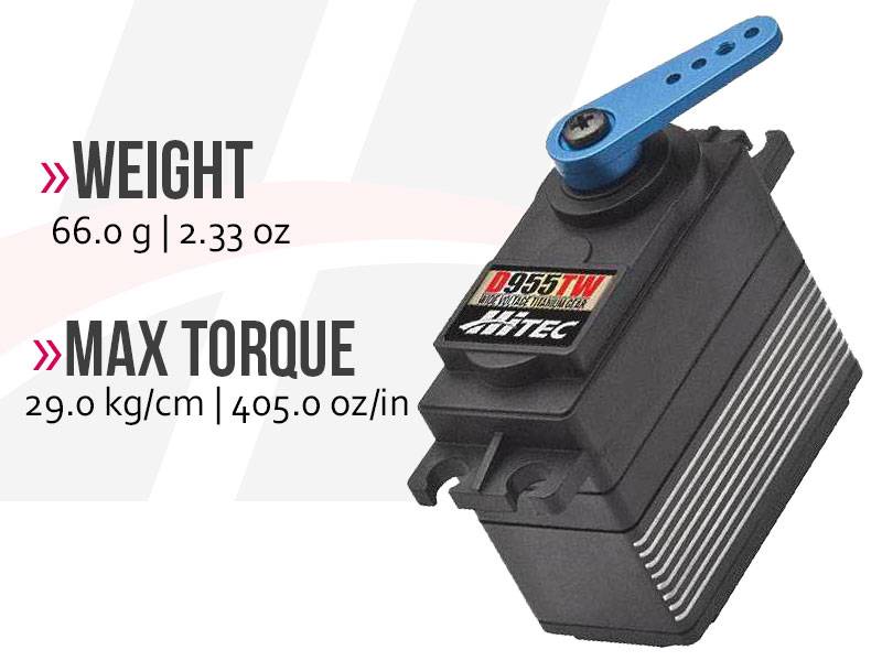 Hitec D955TW 32-Bit, High Torque, Titanium Gear Servo