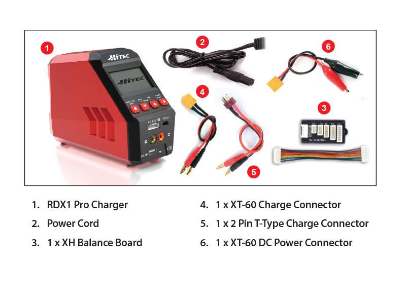 Hitec RDX1 Pro AC/DC 100W 10A 6S Battery Charger/Discharger