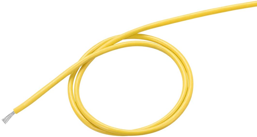 22 AWG Bulk Roll Silicone Wire Priced for Per Foot - Yellow