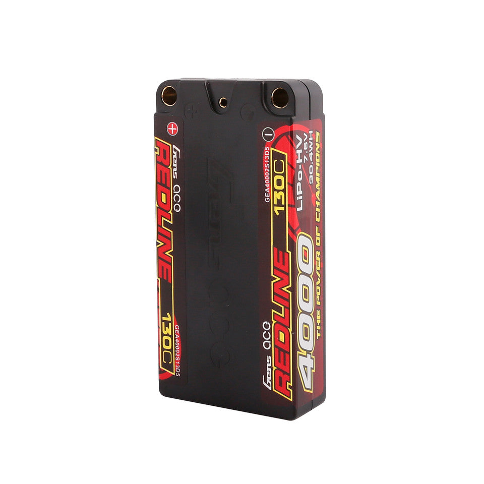 Gens Ace Redline Series 4000mAh 7.6V 130C 2S1P HardCase 65# HV Lipo Battery With 5.0mm Bullet LCG