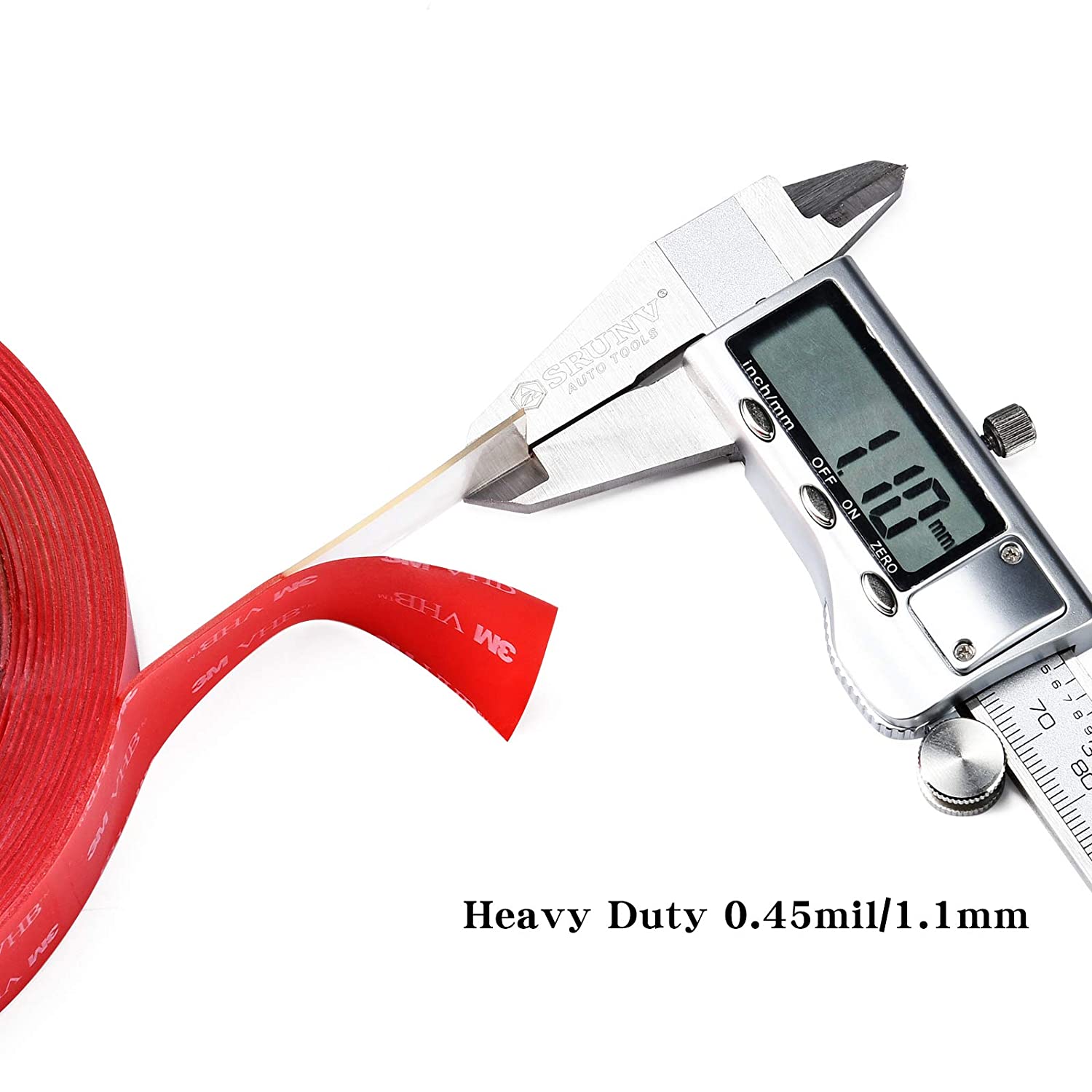 3M VHB 4910 Clear Double Sided Tape 1 inch Wide 10 Foot Long