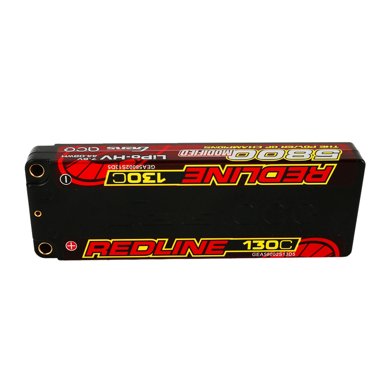 Gens Ace Redline Series 5800mAh 7.6V 130C 2S1P HardCase 56# HV Lipo Battery With 5.0mm Bullet