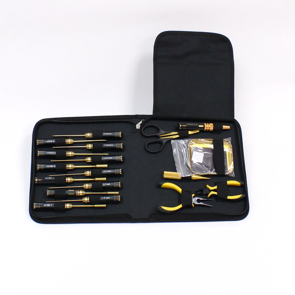 18PCS RC Tools Kits Hex Screwdriver Set Titanium Nitride Coated