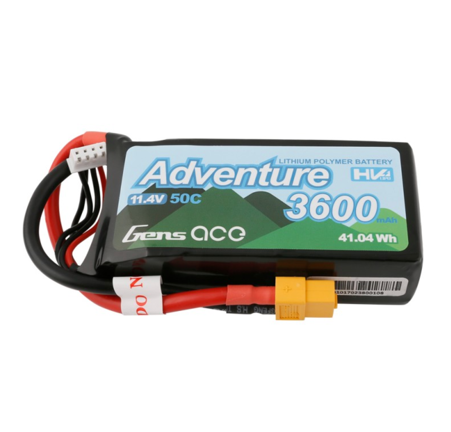 Gens Ace Adventure High Voltage 3600mAh 3S1P 11.4V 50C Lipo Battery with XT60 Plug