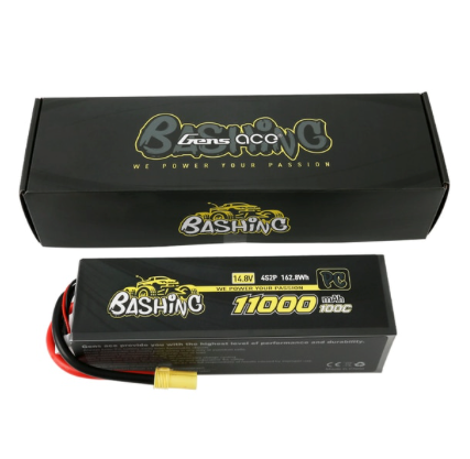 Gens Ace 4S2P 11000mah 14.8V 100C Bashing Pro G-Tech Lipo Battery Pack With EC5 Plug For Arrma