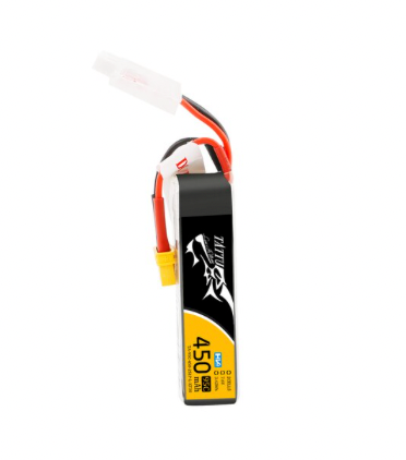 Tattu 450mAh 7.6V High Voltage 95C 2S1P Lipo Battery Pack With XT30 Plug - Long Pack