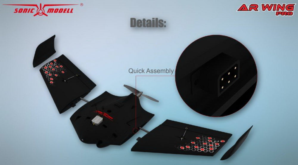 Sonic Modell AR Wing Pro 1000mm Wingspan EPP FPV Flying Wing RC Airplane PNP