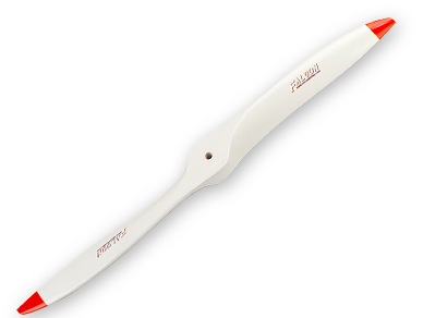 Falcon 21" Civilian Scale Wood Props White with Red Tips 21X8
