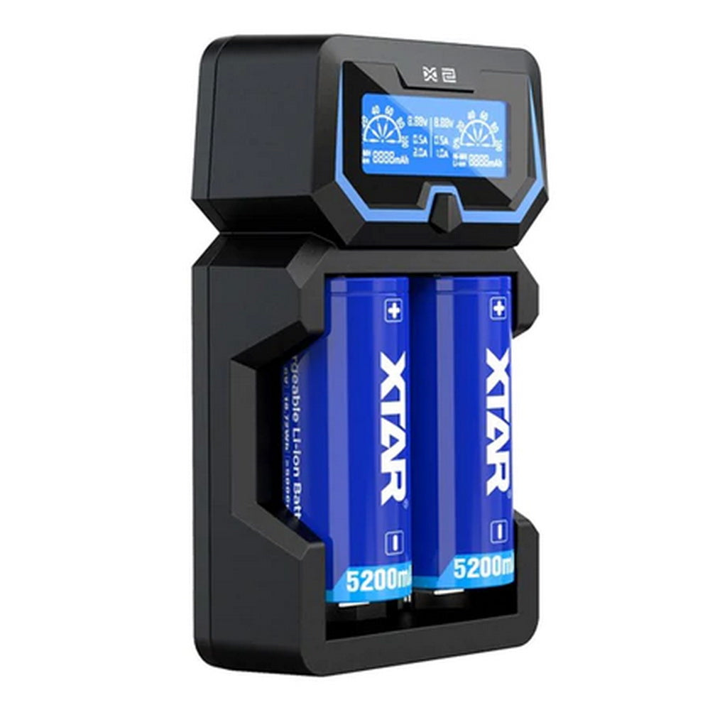 XTAR X2 2 Bay Smart Digital LCD Lithium ion Battery Charger