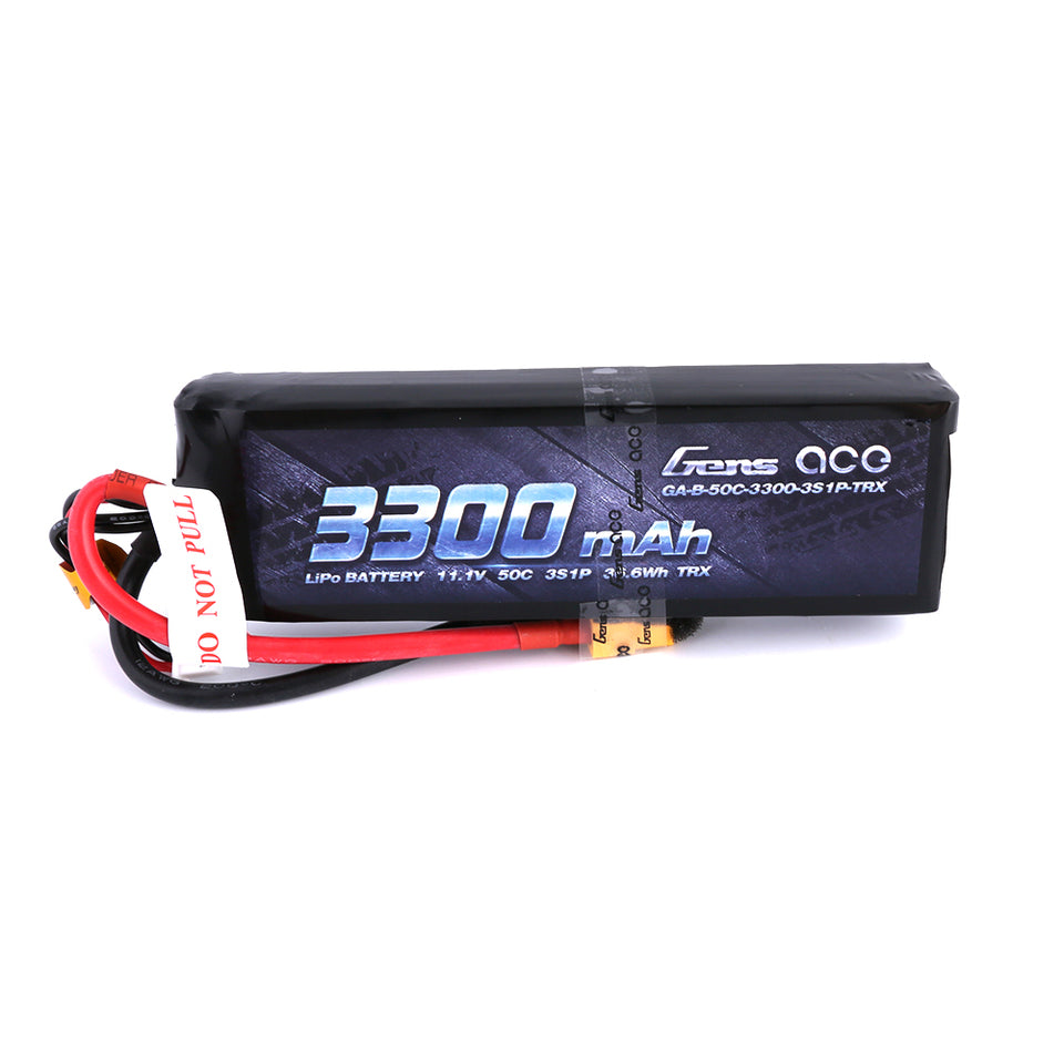 Gens Ace 3300mAh 11.1V 50C 3S1P Lipo Battery Pack With XT60 Plug