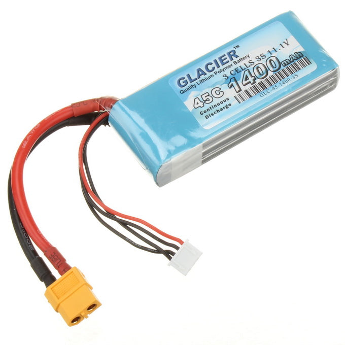 Glacier 45C 1400mAh 3S 11.1V LiPo Battery
