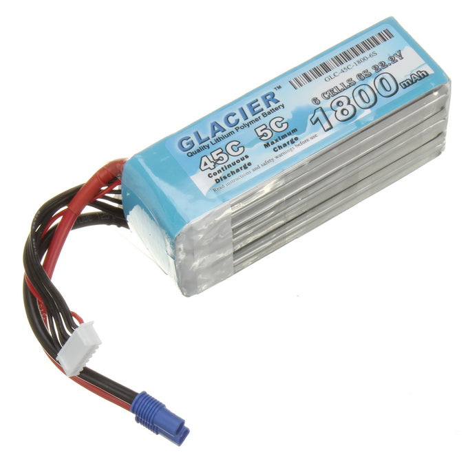 Glacier 45C 1800mAh 6S 22.2V LiPo Battery