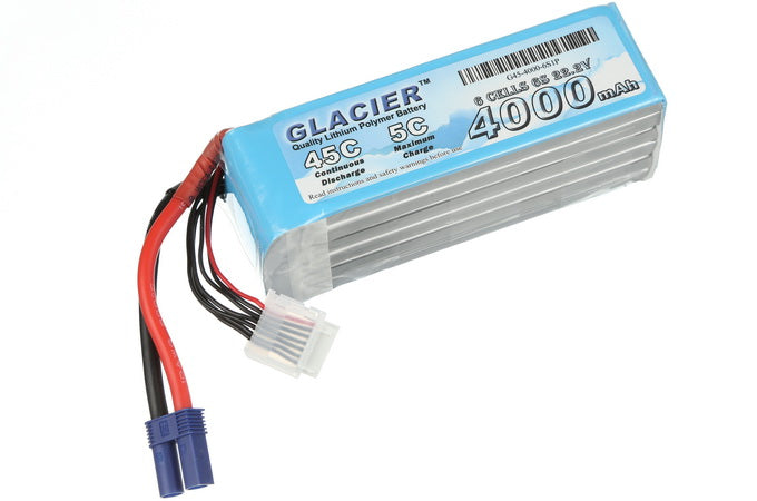 Glacier 45C 4000mAh 6S 22.2V LiPo Battery