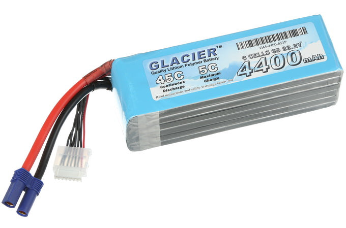 Glacier 45C 4400mAh 6S 22.2V LiPo Battery