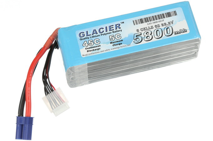 Glacier 45C 5800mAh 6S 22.2V LiPo Battery