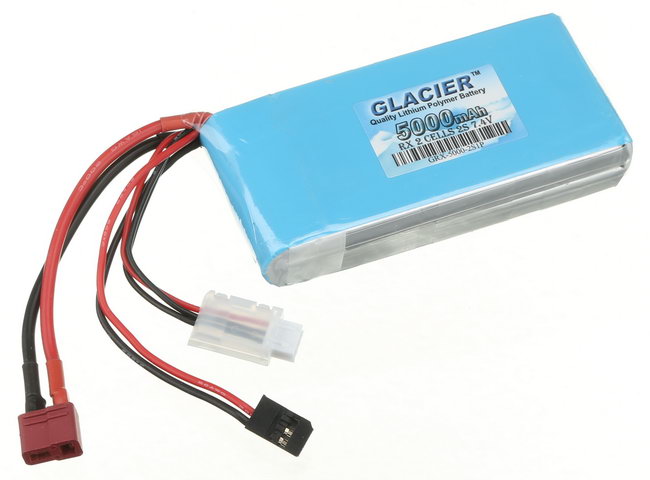 Glacier 5000mAh 2S 7.4V LiPo Receiver Battery