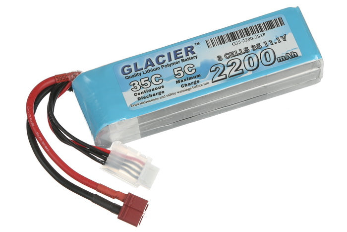 Glacier 35C 2200mAh 3S 11.1V LiPo Battery with T Plug