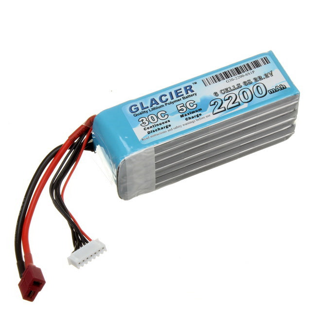 Glacier 30C 2200mAh 6S 22.2V LiPo Battery
