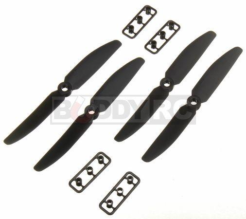 GemFan Direct Drive Carbon Fiber Reinforced 5X4.5 inch Multirotor Reverse Black Propellers 4 Pieces