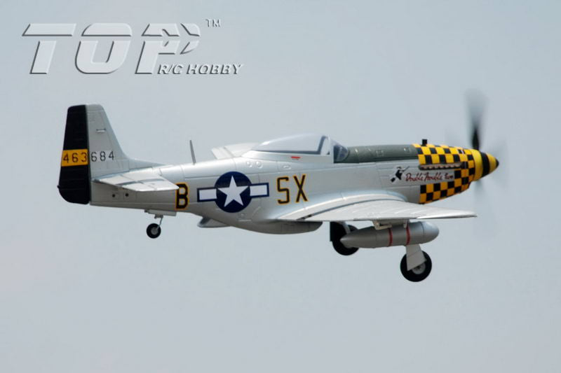 Top RC P-51D Mustang 750mm/30.00in EPO Electric RC Airplane PNP Yellow