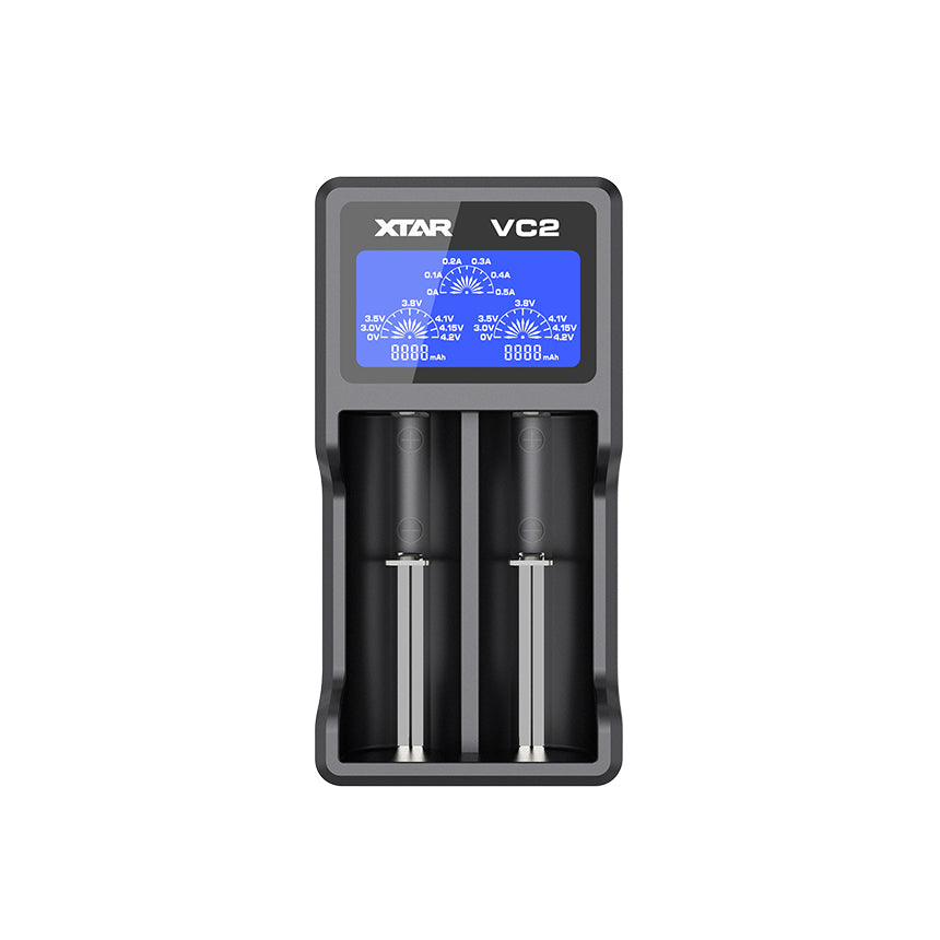 XTAR VC2 2 Bay LCD USB Lithium ion NiMH Battery Charger
