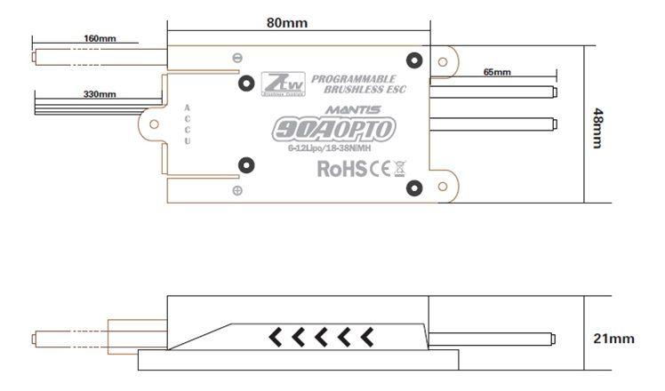 ZTW Mantis 90A High Voltage ESC OPTO