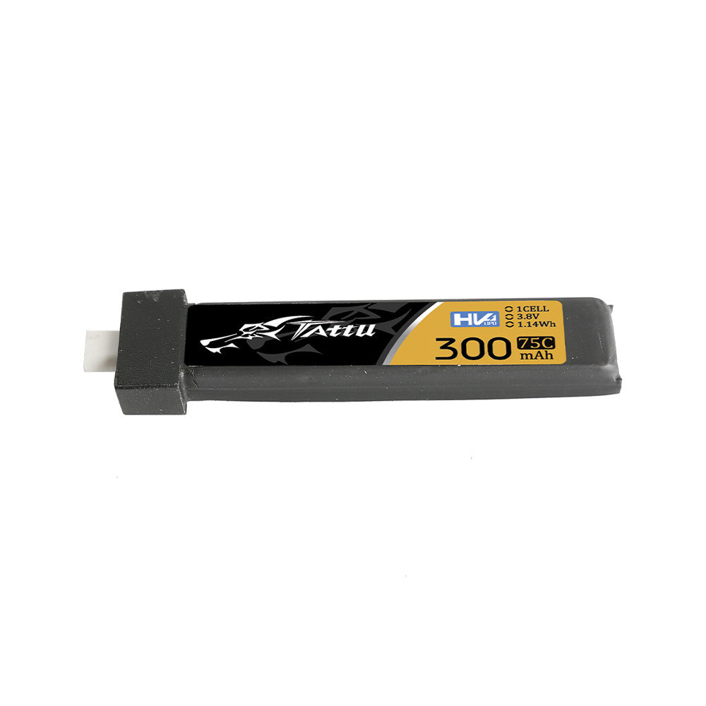 Tattu 1S 300mAh 75C 3.8V High Voltage Lipo Battery Pack with BT 2.0 Plug (5pcs)
