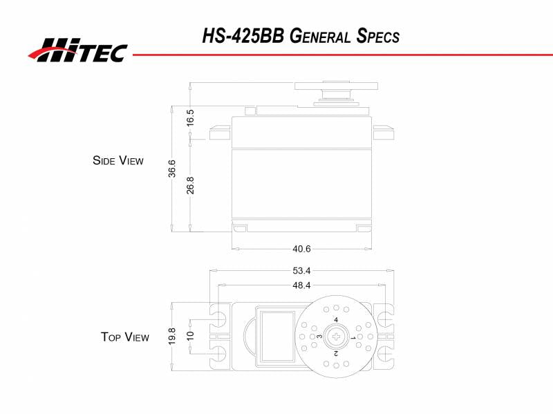 Hitec HS-425BB Deluxe Ball Bearing Standard Servo