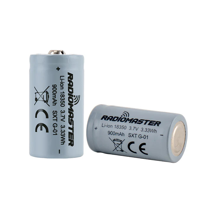 RadioMaster 900mah 3.7v Li-ion 18350 Battery for Zorro Radio Controller (2pcs)
