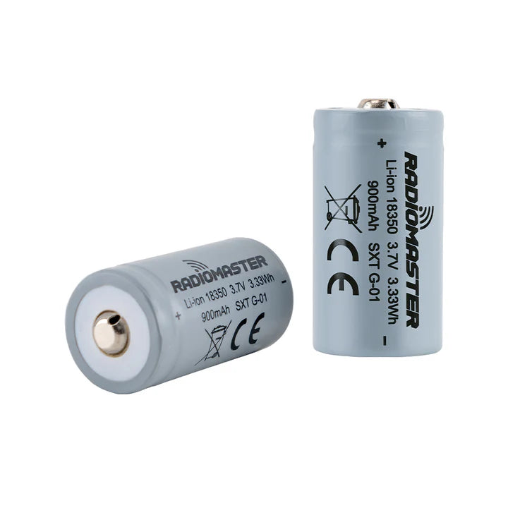 RadioMaster 900mah 3.7v Li-ion 18350 Battery for Zorro Radio Controller (2pcs)