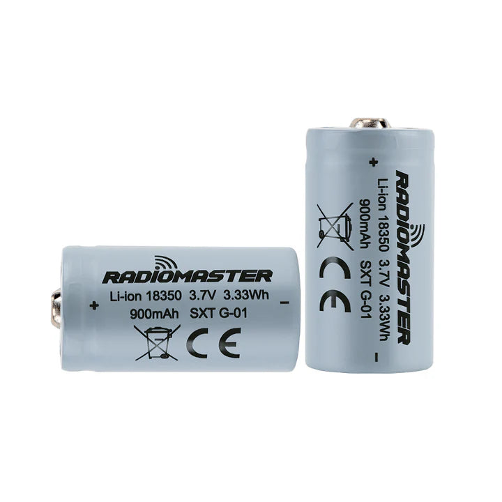 RadioMaster 900mah 3.7v Li-ion 18350 Battery for Zorro Radio Controller (2pcs)