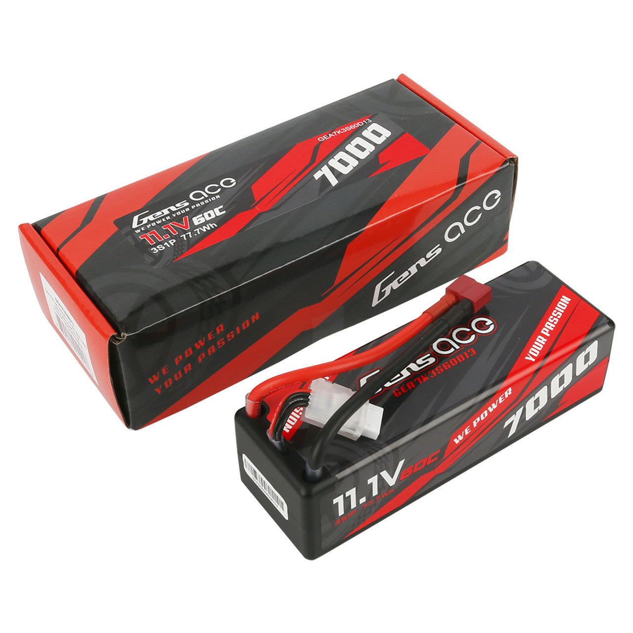Gens ace 7000mAh 11.1V 60C 3S1P HardCase Lipo Battery Pack