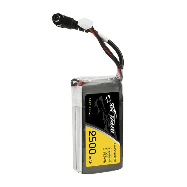 Tattu 2500mAh 2S1P Fatshark Goggles Lipo Battery Pack with DC3.5mm plug