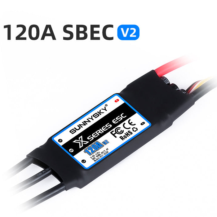 SUNNYSKY X120A 2-6S Brushless ESC with 5V/6V/7.4V 5A BEC