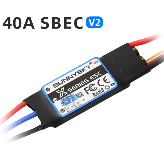 SunnySky X Series ESC 40A 2-4S Airplane SBEC V2