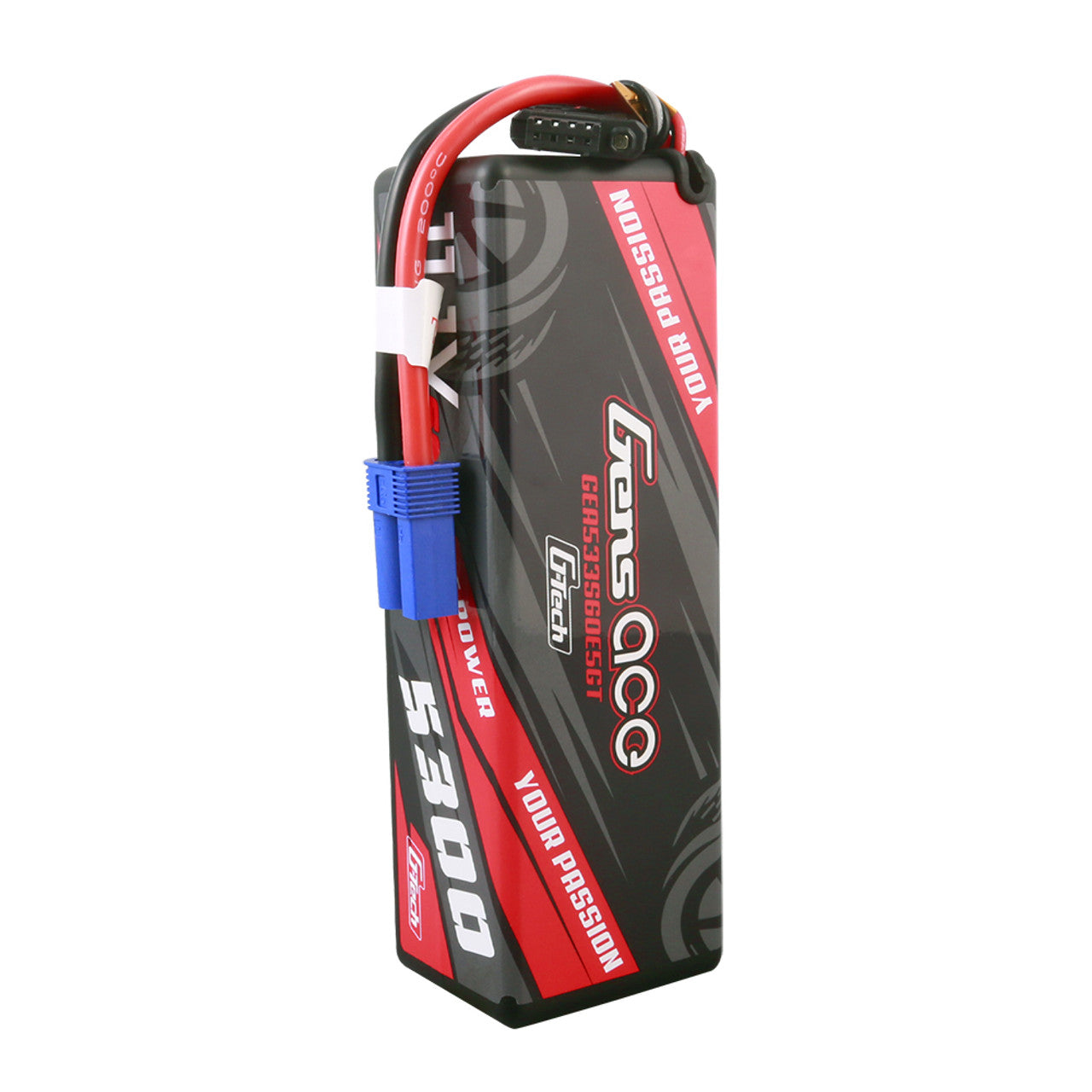 Gens Ace 5300mAh 11.1V 60C 3S1P Hard Case G-Tech Lipo Battery 15# With EC5 Plug