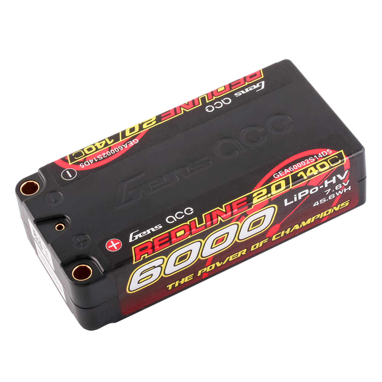 Gens Ace Redline 6000mAh 130C 7.6V HV Shorty LiPo Battery