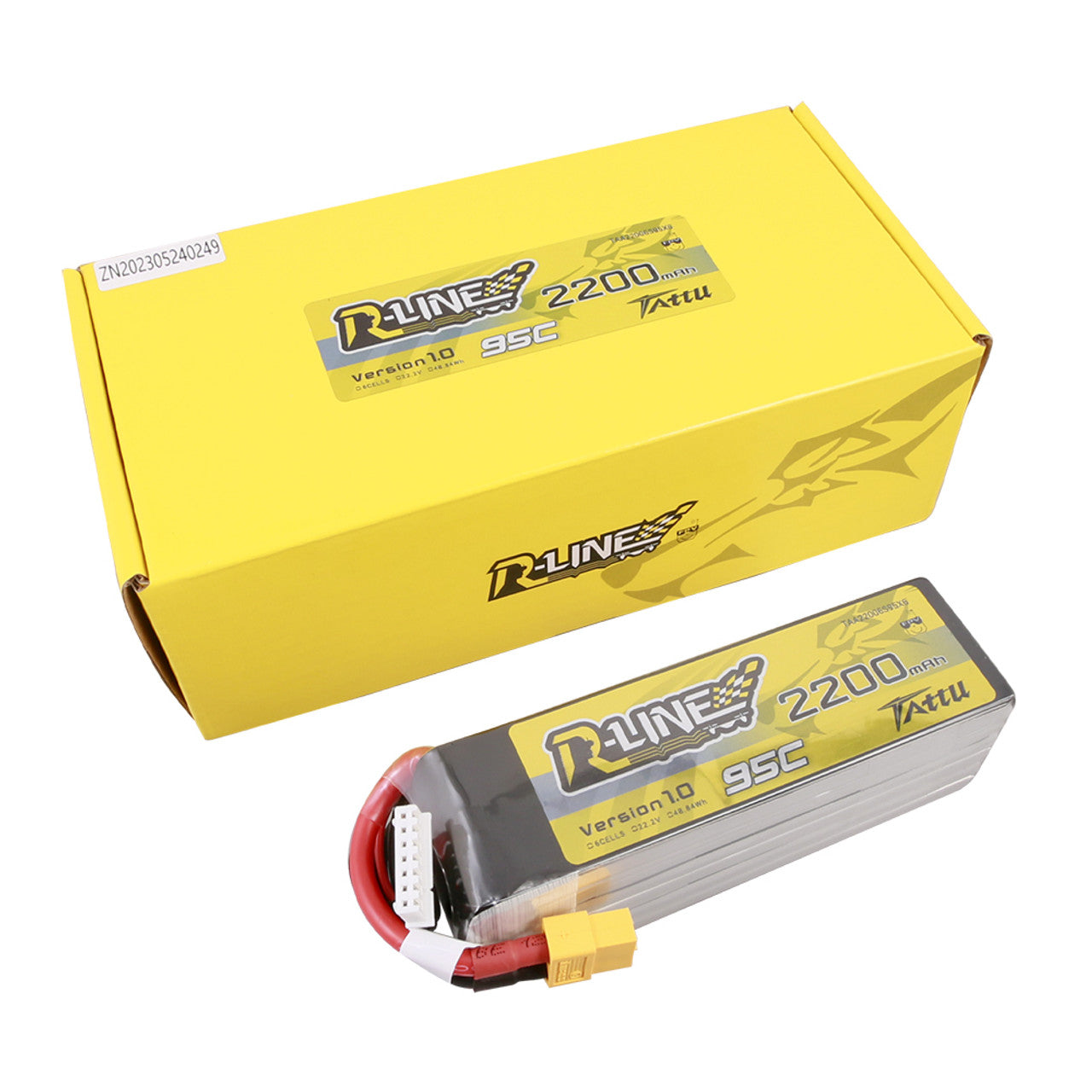 Tattu 2200mah 6S 95C 22.2V R-Line Lipo Battery With XT60 Plug For 7" Quad