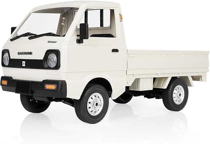 White RC Kei Truck WPL D12 RC Car 1/10 Scale RC Drift Car Remote Control Kei Truck RTR 2.4G RWD 280 Motor Proportional Throttle Steering Dual Rate Carry Pickup (Copy)