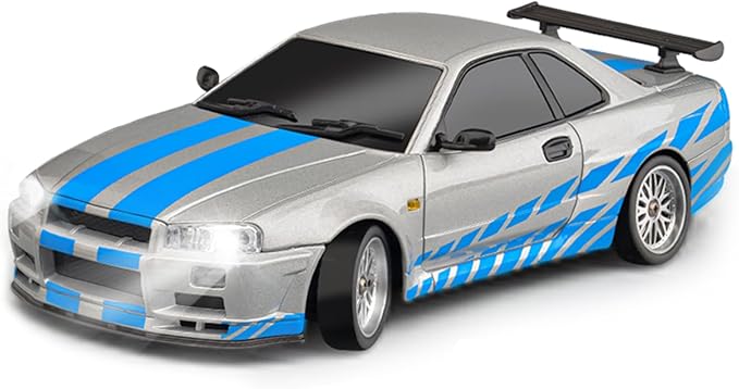 Silver LdRC A99 1/18 Rwd RC Car Drift Car Remote Control Racing Vehicles Model Lights