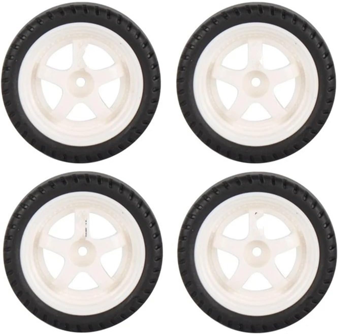 LDRC Drift White 5 Spoke Wheel and Tires