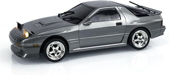 Silver LDRC 1/18 Rx7 RC Racing Car RWD Gyroscope Wireless Control Drift Vehicles LD1802 Light