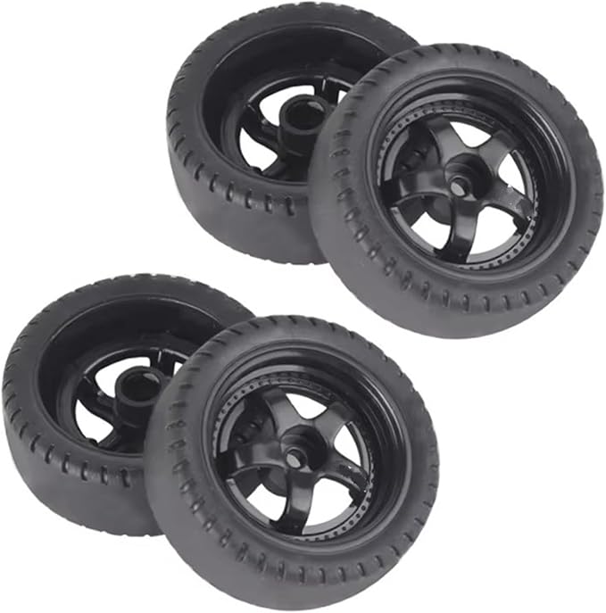 LDRC Drift Black 5 Spoke Wheel and Tires