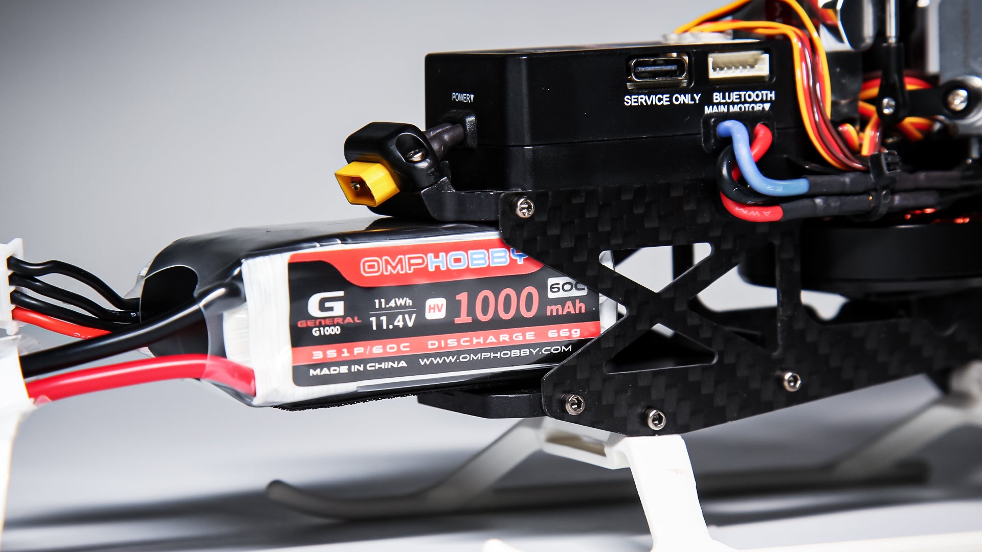 OMPHOBBY RC Helicopter 11.4V Lithium Battery 60C 1000mAh OSHM2365 - Buddy RC