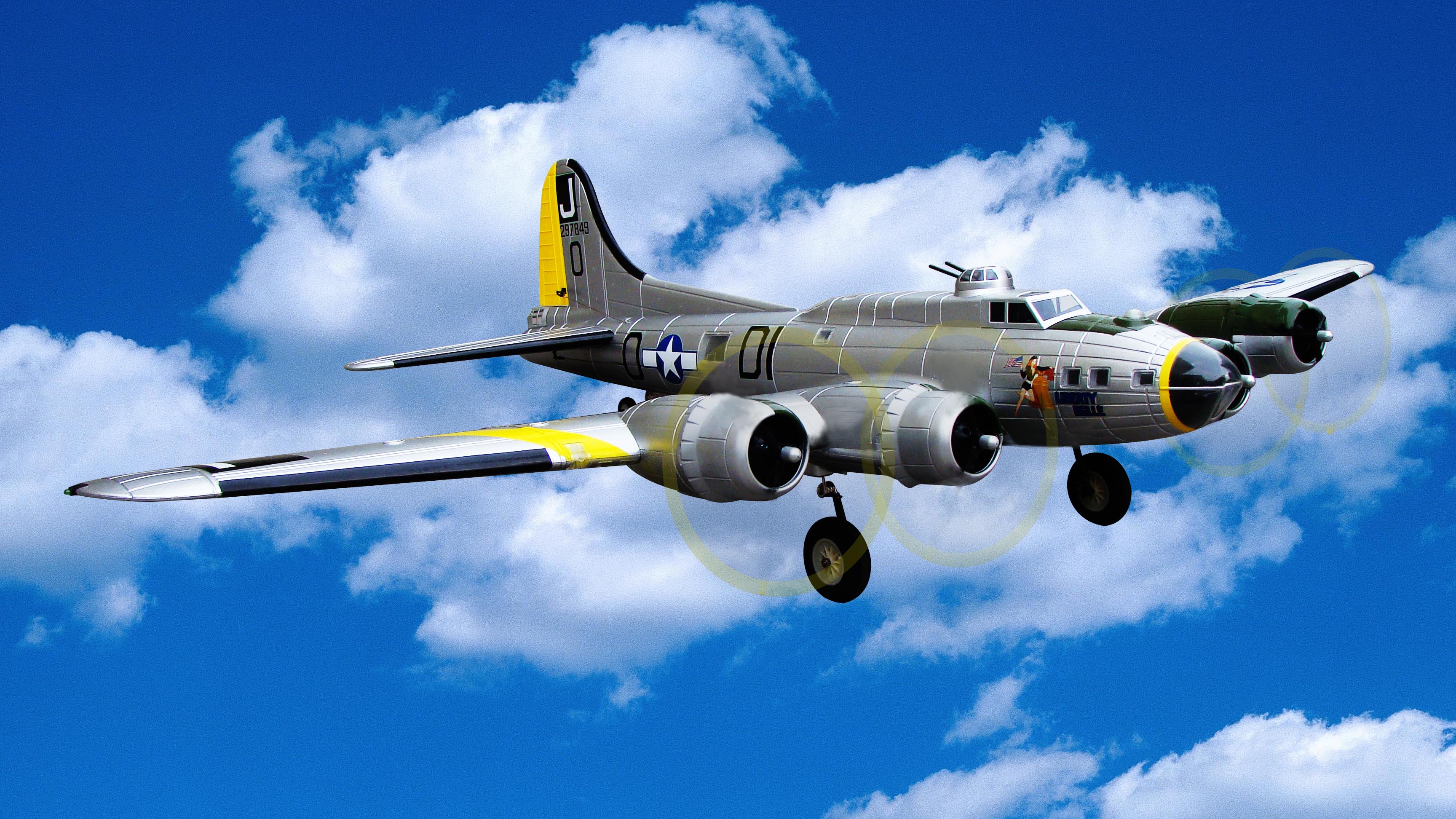 TopRC B17 Flying Fortress 72'' 1875mm Brushless Warbird with Worm Drive Retract System Receiver Ready
