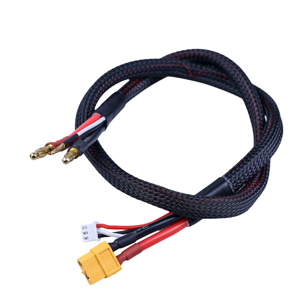 RC Car 2S Battery Charge Cable 4mm Bullet Connector 12 and 24 inch with XT60 Charger side