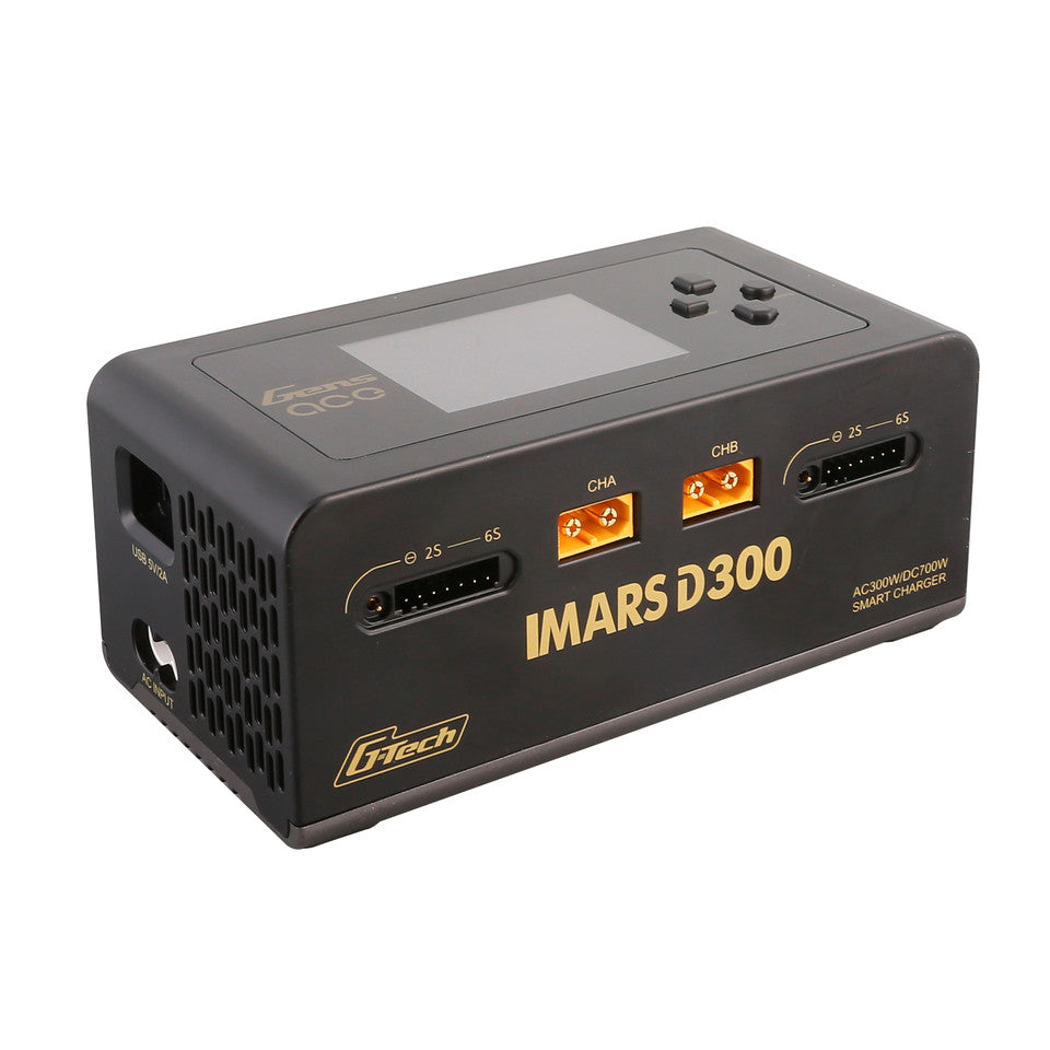 Gens Ace IMARS D300 G-Tech Dual Channel AC/DC 300W/700W RC Battery Charger