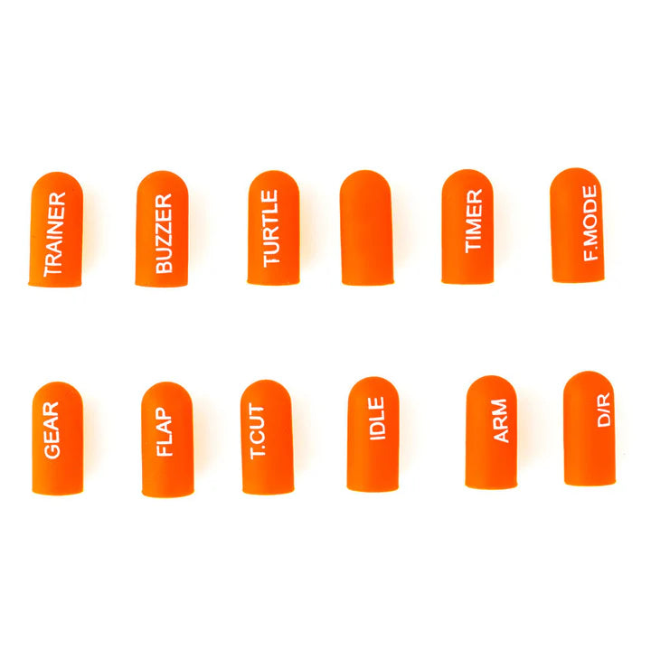 RadioMaster 12pcs Labeled Silicon Switch Cover Set (Short)
